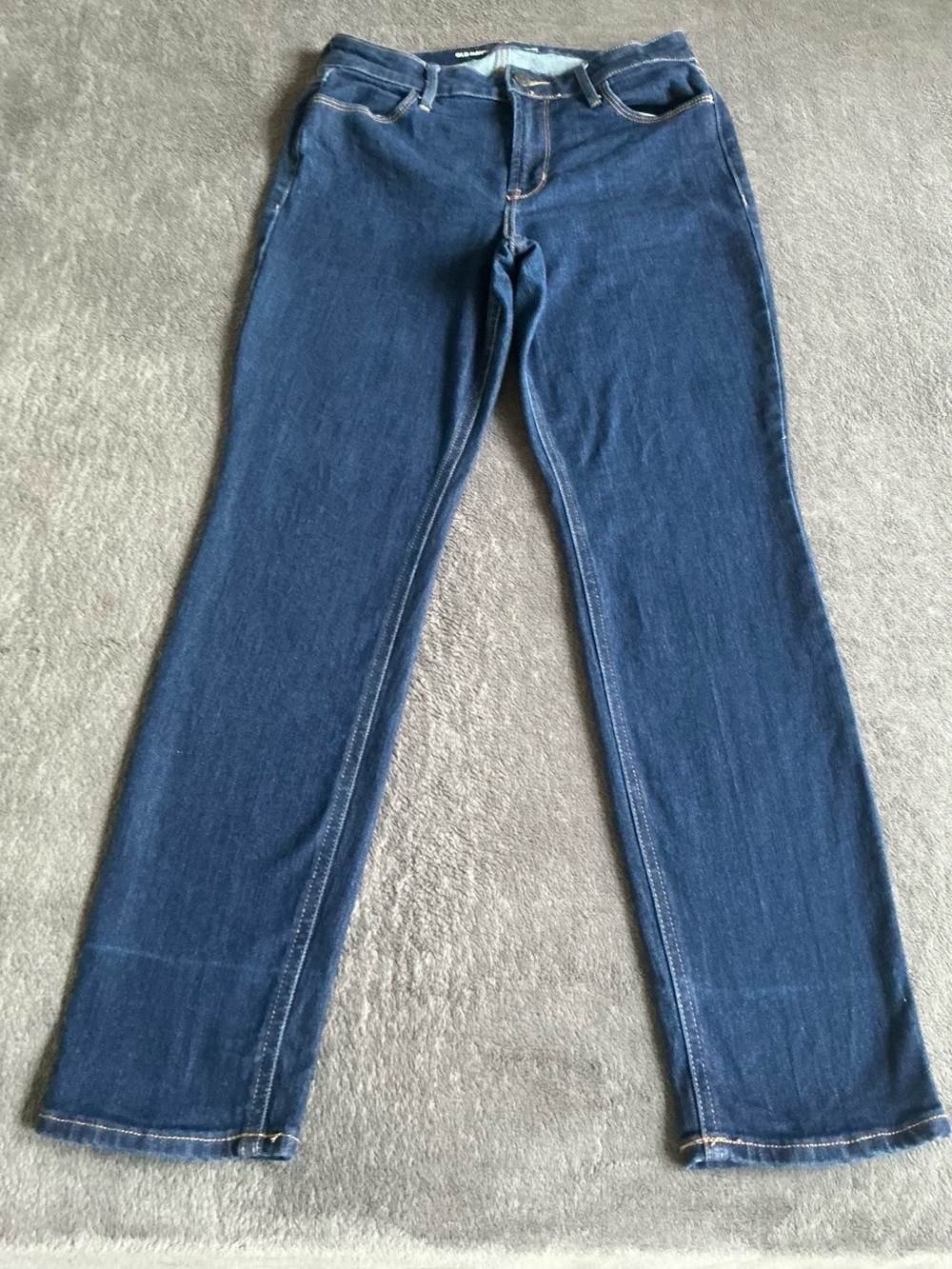 Old Navy High-Rise Straight Jeans - Size 6 Petite - Dark Wash
